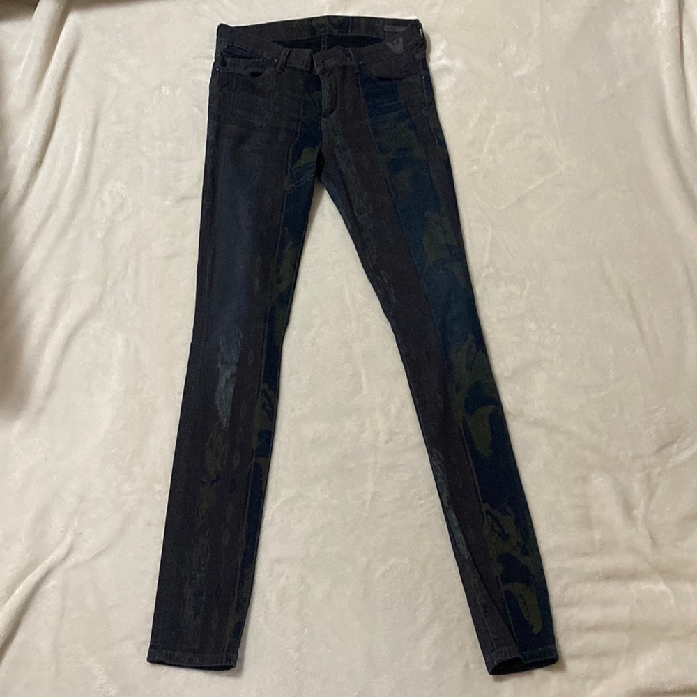 Citizens of Humanity Avedon Low Rise Aztec Purple Green Skinny Jeans